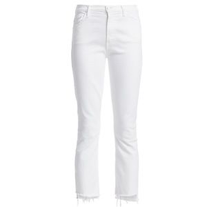MOTHER Insider High-Rise Crop Step Fray Hem Jeans